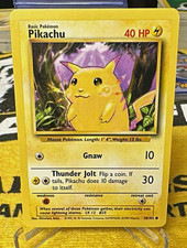 Pokemon TCG Base Set Pikachu 58/102 Common Regular Unlimited LP