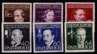Österreich 1936: Erfinder (ANK 632-637) Orig.-Gummi m. Falz (ANK 35 €)