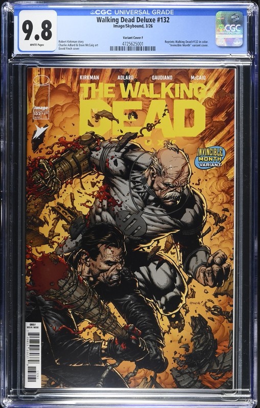 Walking Dead Deluxe #132 CGC 9.8 Finch Invincible Team Up Var