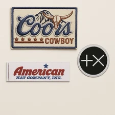 Coors Cowboy Patch + American Hat Company Patch + Positive Times Patch – 3 Pack