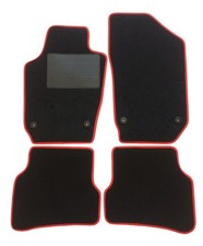Set Tappetini Tappeti per Auto in Moquette Seat Ibiza IV 2008 2017, bordo rosso