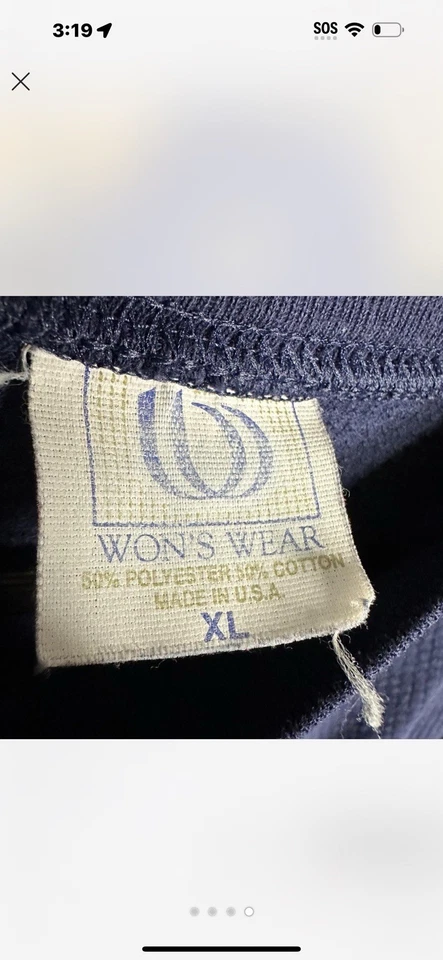 Camiseta térmica vintage años 80 I Believe In Angels azul marino tejido waffle casa de campo para mujer L Foto 4 de 4