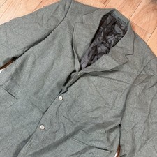VTG J Press Wool Sports Coat Harris Tweed Mens 46R Green Blazer USA Made