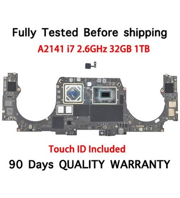 i7 2.6GHz 32GB 1TB SSD Logic Board 820-01700-A for MacBook Pro 16'' A2141 2019