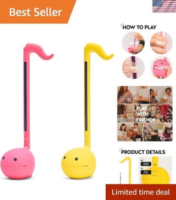 Explore Music Creativity with Japanese Synthesizer - 61 Key Yellow & Pink Set