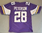 Adrian Peterson Signed Custom Minnesota Vikings Football Jersey JSA