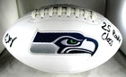 Elijah Arroyo / Autographed Seattle Seahawks White Panel Football / JSA