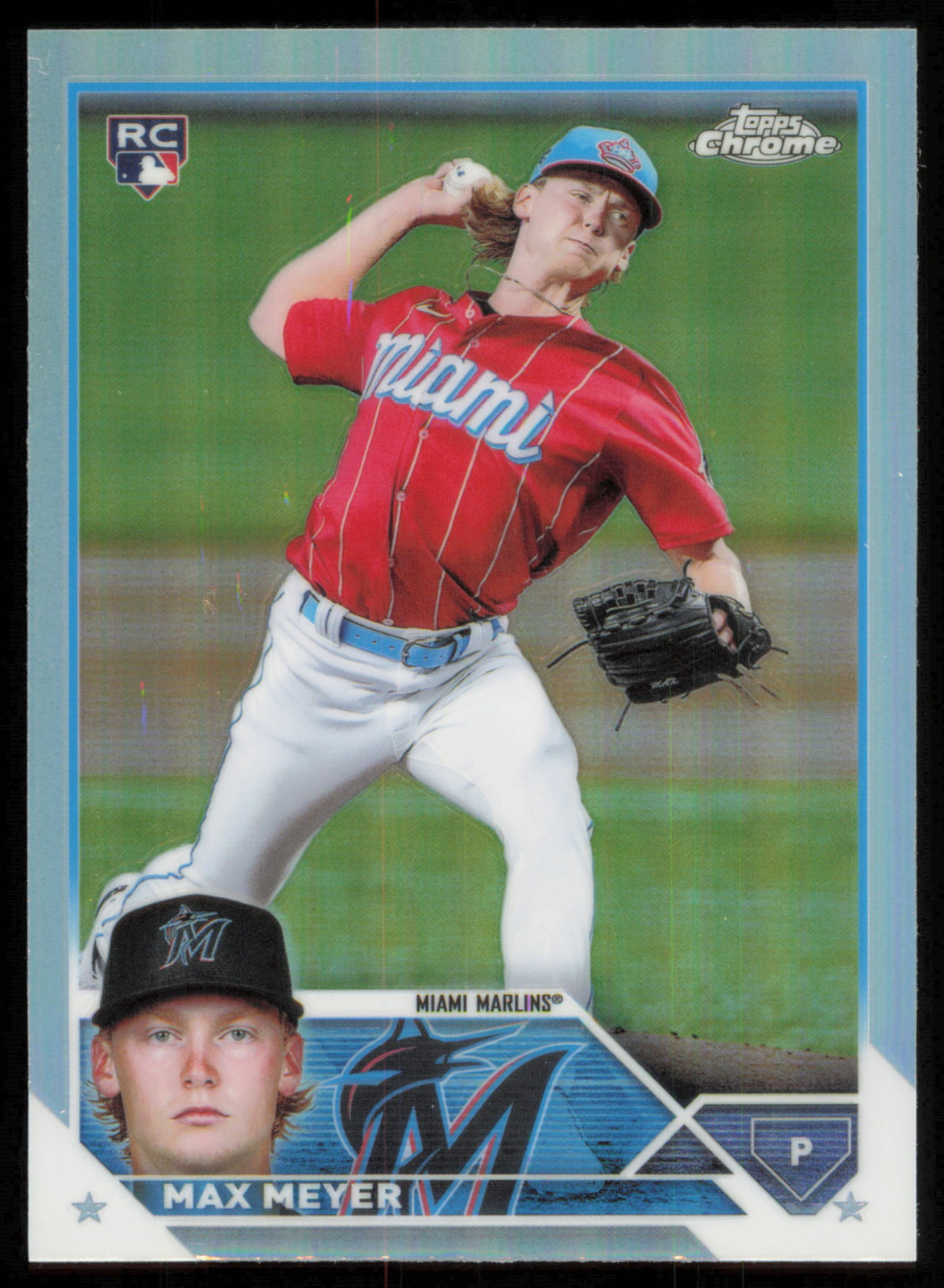 2023 Topps Chrome Refractor #104 Max Meyer RC Miami Marlins