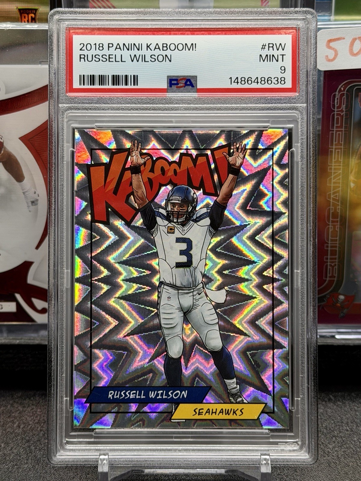 2018 Panini Kaboom Russell Wilson Kaboom SSP PSA 9 Seahawks