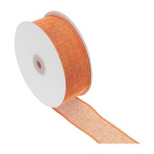 Burlap Fabric Ribbon 1-1/2" Wide x 5 Yards Burlap Ribbon, Orange