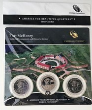 2013 Fort McHenry National Park America The Beautiful Quarters Three Coin Set