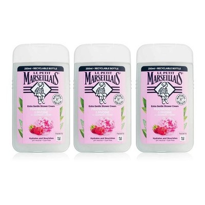 Le Petit Marseillais OrganicPeony & Raspberry  Shower Cream,  250ml  Pack of 3