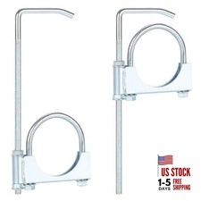 2 Pcs Universal Exhaust Clamp with Hanger - Heavy-Duty Steel for 2.5 Inches