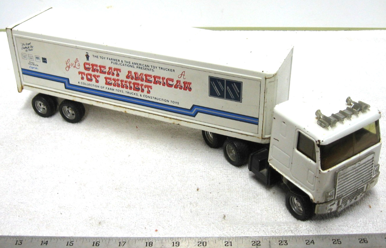 Vintage Ertl Toys Semi Great American International Truck  Trailer Pressed Steel