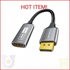 SWITCHFLUX Active DisplayPort to HDMI Adapter 4K 60Hz,1440P/2K 120Hz Uni-Direc