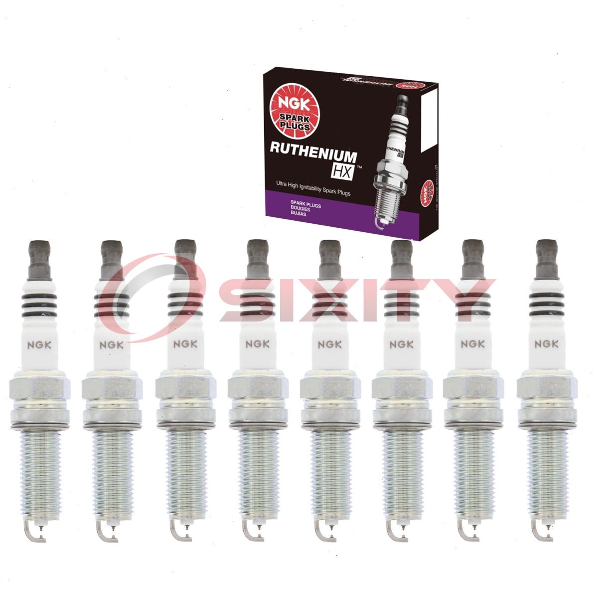 8 pcs NGK Ruthenium HX Spark Plugs for 2015-2017 Kia K900 5.0L V8 - Engine va