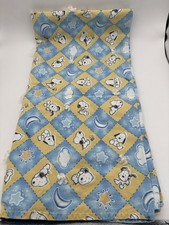 Vintage Starlight Snoopy Diamonds Baby Quilt Peanuts Woodstock 40  Square