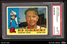 1960 Topps #335 Red Schoendienst Braves HOF PSA 8 - NM/MT