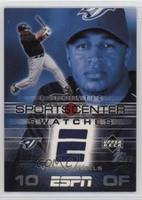 2005 Upper Deck ESPN Sportscenter Swatches Vernon Wells #GU-VW n1u