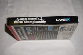 Nigel Mansell&rsquo;s World Championship Racing (Nintendo NES) poster completo reg CIB