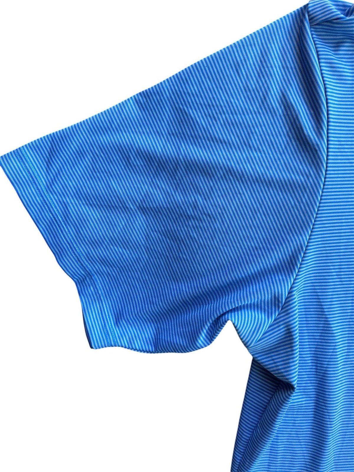 Adidas Golf Men's 2XL Climalite Blue Striped Short Sleeve Polo Shirt image 4