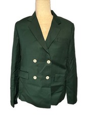 Paragon Jackets New Women s Solid Pine Green Long Sleeve Blazer Jacket 4 Small
