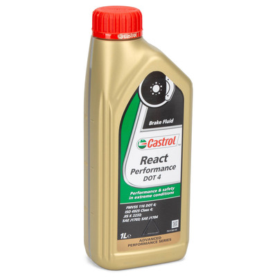 1L CASTROL REACT PERFORMANCE DOT 4 Brake Fluid Bremsflüssigkeit ISO 4925 Class 4