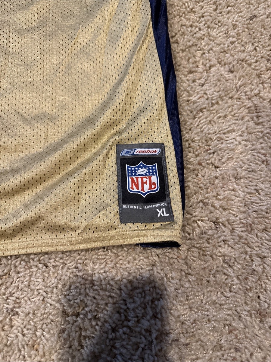 St. Louis Rams Football Jersey Mens XL Blue Gold NFL Kurt Warner