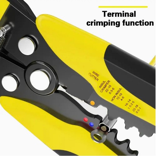 YEL Self Adjusting Insulation Wire Stripper Cutter Crimper Cable Stripping Tools