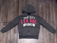 THE CHILDREN'S PLACE boys hoodie size 7-8 sherpa lined gray warm Varsity League