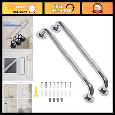 32" Shower Grab Bar - 2 Pack, Polished Chrome, Anti-Slip Grip, Bath Safety Suppo