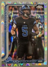 2025 David Montgomery Topps Football Chrome RayWave Refractor #103 Detroit Lions