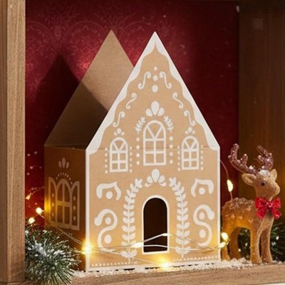 Lebkuchenhaus Leckerli Box Papier Keksdose für Popcorn Kaffeebohnen Goodie