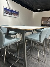 High Meeting  Table/ Breakout kitchen table with 8 chairs / stools
