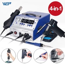 WEP Desoldering Station Electric Sunciton Tin Gun Soldering Iron Hot Air Station
