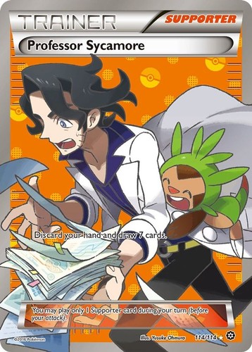 Professor Sycamore - 114/114 - Pokemon Steam Siege XY Ultra Rare Card NM