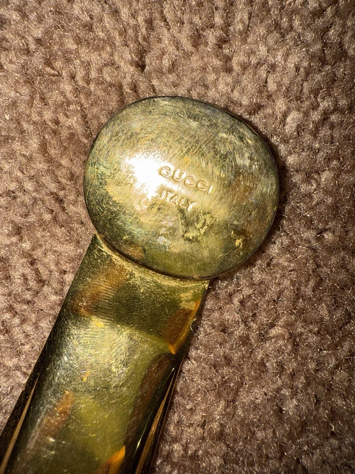 DE COLECCIÓN GUCCI HECHO A MEDIDA ZAPATO CUERNO TONO DORADO LATÓN? Foto 3 de 4