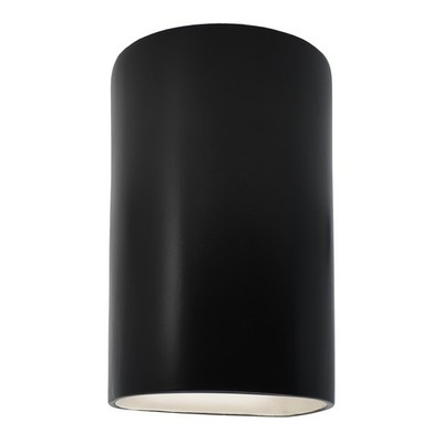 Justice Designs Ambiance Wall Sconce in Carbon  Matte Black  CER-5950W-CRB