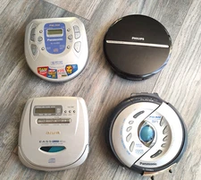 LOT 4x Sony CD Discman Walkman Aiwa Panasonic Stereo ESP Player *PARTS **AS-IS**