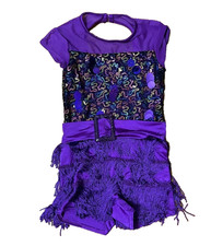 Weissman Dance Costume Purple w/ Sequence Size SC A002048