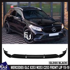 F&Uuml;R MERCEDES GLC X253 W253 C253 FRONT SPLITTER LIPPE B STYLE GLANZ SCHWARZ 2015-19