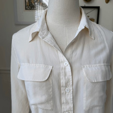 Equipment Femme Slim Signature Silk Shirt Natural White 250 S