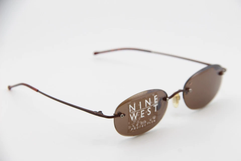 GAFAS DE SOL NINE WEST NUEVAS BRONCE MARRÓN METAL AUTÉNTICO MONTURAS VINTAGE Foto 4 de 4