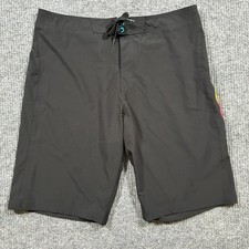 OP Ocean Pacific Board Shorts Mens 34 Black OPFlex 4 Way Stretch Swim Surf