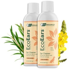 Natural Dog Ear Cleaner - EcoEars 8 oz 2-pack