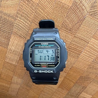 Casio G-Shock DW-5600E Fox Fire Used Good Condition Digital Watch from Japan