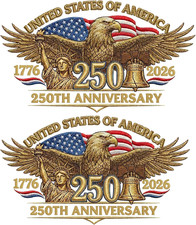 America 250Th Anniversary Decal Stickers 2PCS 4.72X8.27 Inches Patriotic USA V