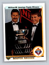 1990-91 Upper Deck #209 Andy Moog / Rejean Lemelin AW Boston Bruins