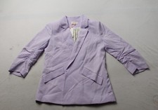 Skies Are Blue Women's Shirred Sleeve Relaxed Blazer EJ3 French Lilac Size XS