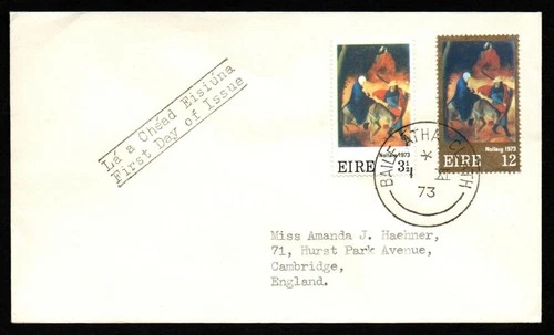 Ireland - 1973 First Day Cover - Christmas 1973. FREE UK POST